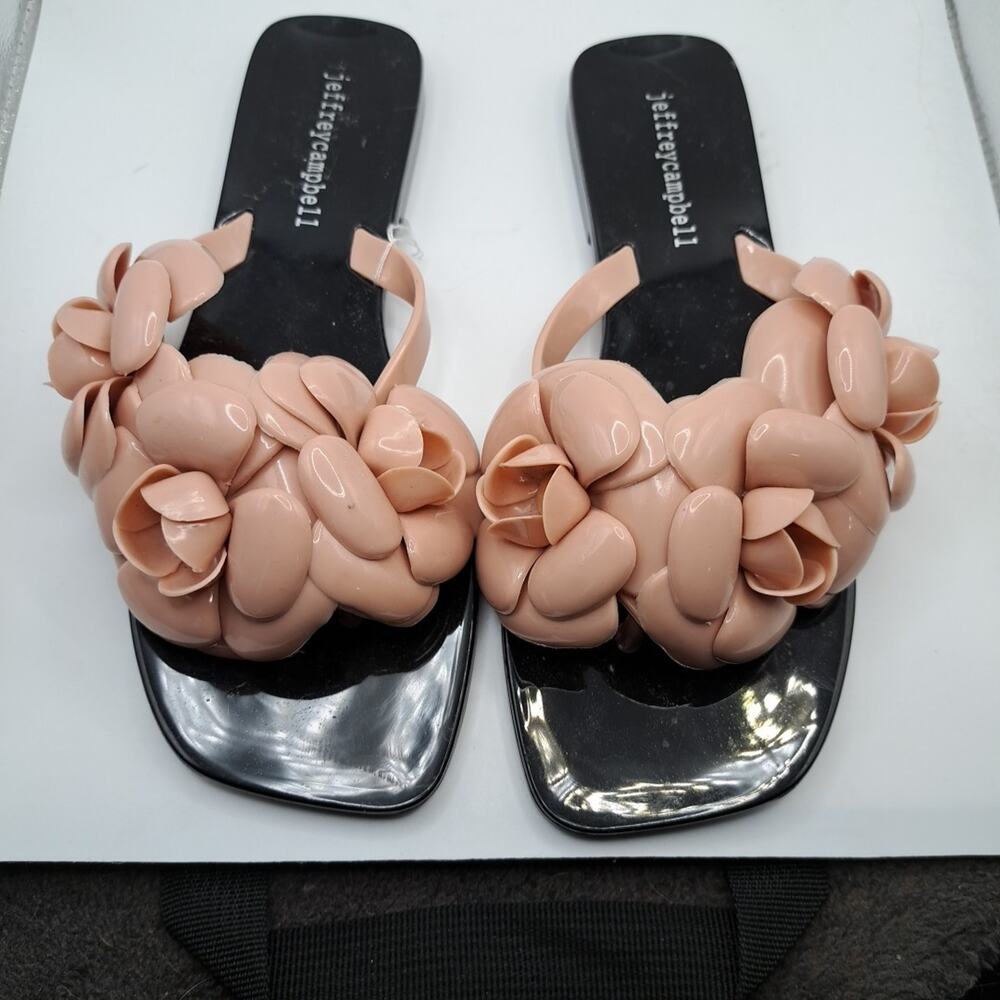 NEW! Beautiful Floralee Jelly Thong Sandals Jeffery Campbell Mauve Size 8 - Picture 5 of 7